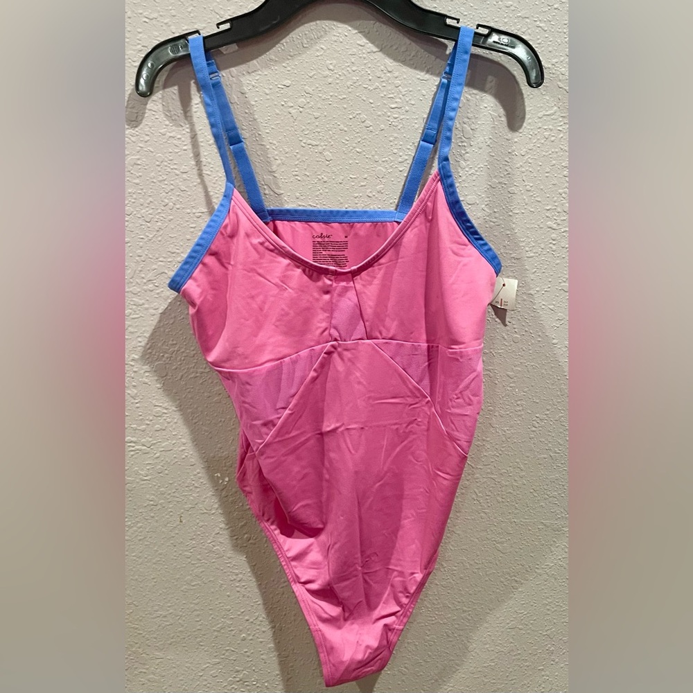 Colsie Pink Chemise with Blue Trim